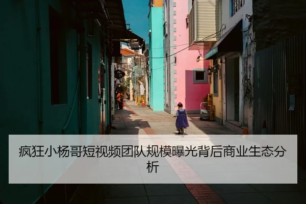 疯狂小杨哥短视频团队规模曝光背后商业生态分析